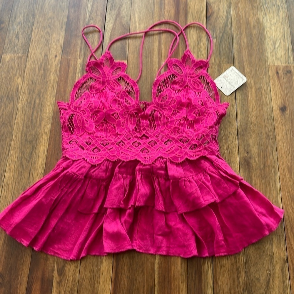 Free People Adella tank hypnotic rose